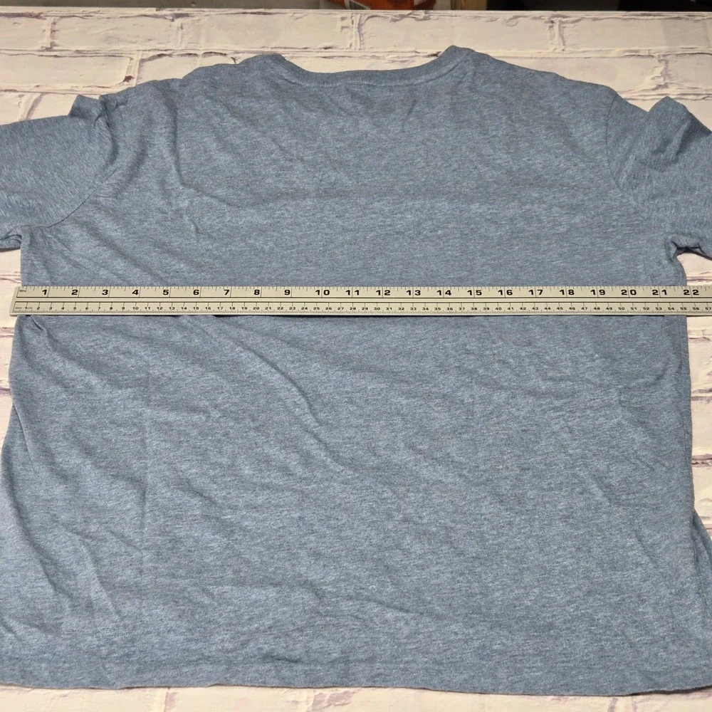 Polo Ralph Lauren T-Shirt Blue Heathered Long Sleeve Pony Logo Mens L